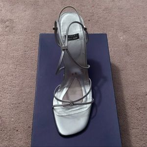 Constellation silver satinato heels